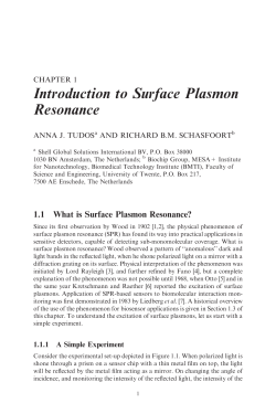 Introduction to Surface Plasmon Resonance