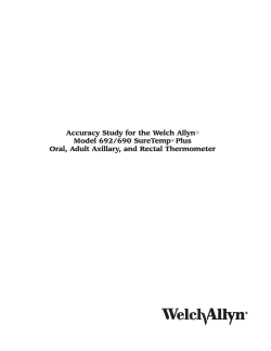 Accuracy Study for the Welch Allyn&reg; Model 692/690 SureTemp