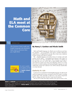Math and ela meet at the common core