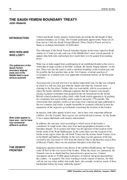 THE SAUDI-YEMENI BOUNDARY TREATY