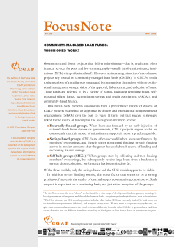 Community-Managed Loan Funds: Which Ones Work?