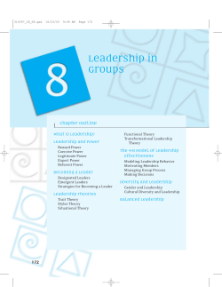 Leadership in Groups