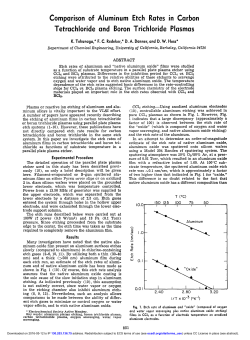 Comparison of Aluminum Etch Rates in Carbon Tetrachloride and