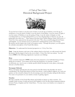 A Tale of Two Cities Historical Background Project