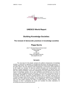 UNESCO Report Knowledge Societies