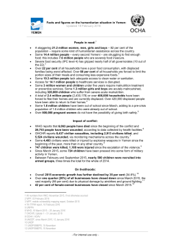 Facts and figures on the humanitarian situation in