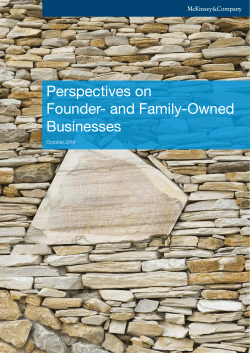 Perspectives on Founder- and Family-Owned Businesses