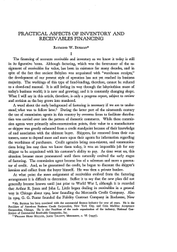 Practical Aspects of Inventory and Receivables Financing