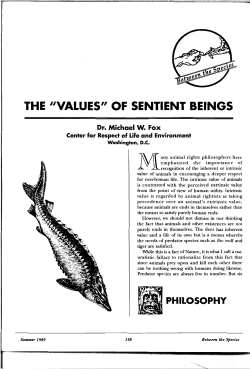"Values" of Sentient Beings