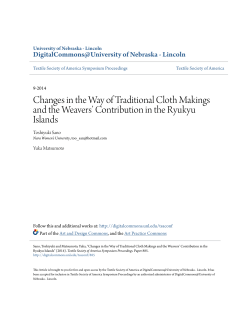 Changes in the Way of Traditional Cloth Makings