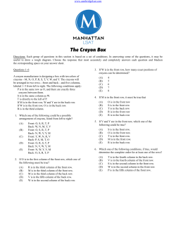 The Crayon Box - Cambridge LSAT