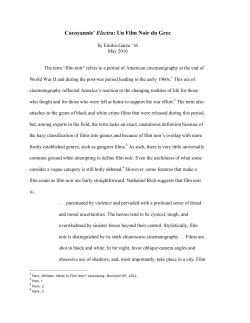 Cacoyannis` Electra: Un Film Noir du Grec