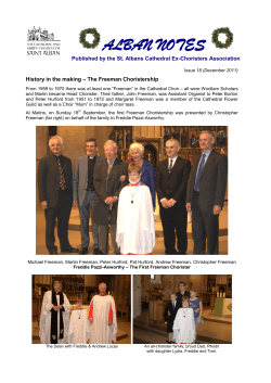 alban notes - Federation of Cathedral Old Choristers` Associations