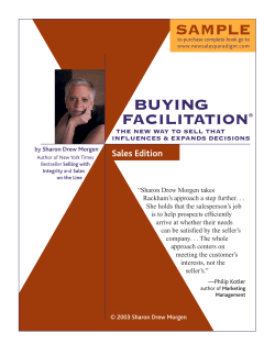 Buying Facilitation: The New Way to Sell