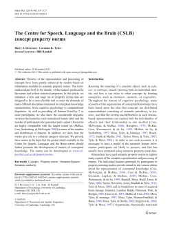 concept property norms - Centre for Speech, Language, and the Brain