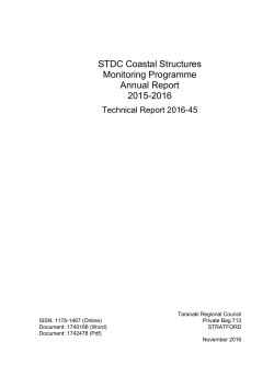 STDC Coastal Structures - Taranaki Regional Council