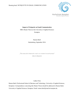 Impact of Netiquette on Email Communication