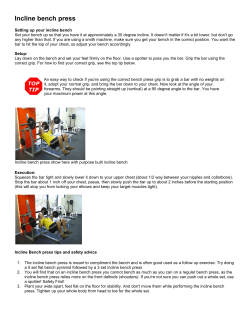 How to perform the incline bench press