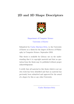 2D and 3D Shape Descriptors - Open Research Exeter