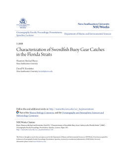 Characterization of Swordfish Buoy Gear Catches in