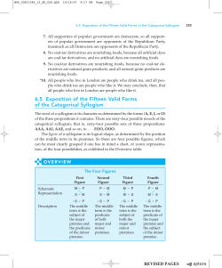 6.5 Exposition of the Fifteen Valid Forms of the Categorical Syllogism