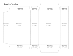 Cereal Box Template
