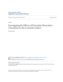 Investigating the Effects of Particulate Hexavalent Chromium on the