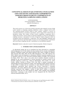 Insights from Students` Experiences in Designing Sampling