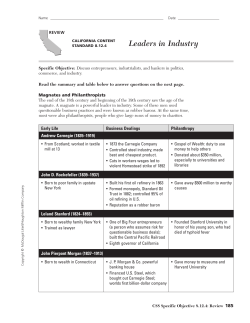 Leaders in Industry - Robert Frost Middle School