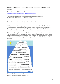 Using Asset Based Community Development to Build Economic