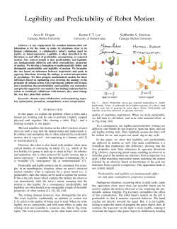Legibility and Predictability of Robot Motion