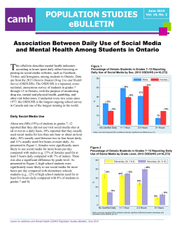 Population Studies eBulletin, Vol 16(2), June 2015