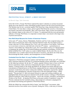protesting wall street: a brief history