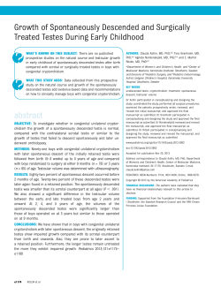Growth of Spontaneously Descended and Surgically