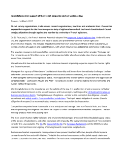 EN- Joint CSO statement on French HRDD law