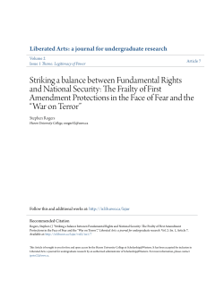 Striking a balance between Fundamental Rights and National Security