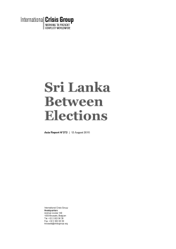 Sri Lanka Between Elections - International Crisis Group