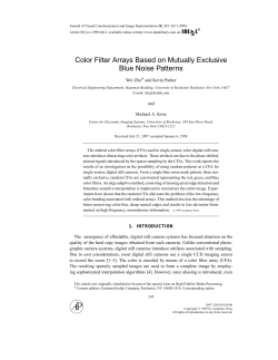 Color Filter Arrays Based on Mutually Exclusive Blue Noise Patterns