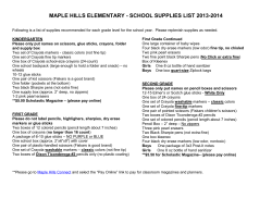Supplies List 2013-2014