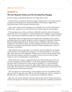 ACTIVITY 2.1 We Can`t Stop the Twisters, but We