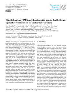 (DMS) emissions from the western Pacific Ocean