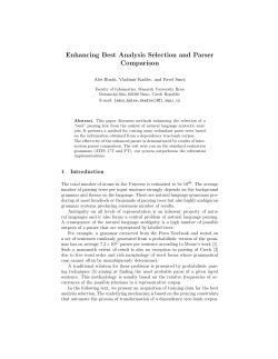 Enhancing Best Analysis Selection and Parser Comparison