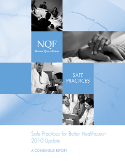 Safe Practices for Better Healthcare– 2010 Update