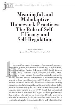 Meaningful and Maladaptive Homework Practices