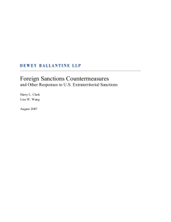 Foreign Sanctions Countermeasures