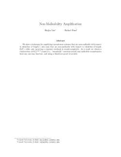 Non-Malleability Amplification