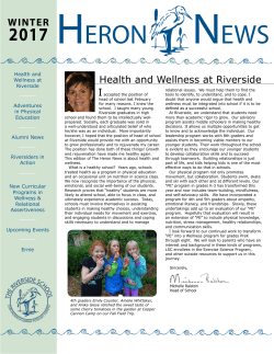 heron news - The Riverside School