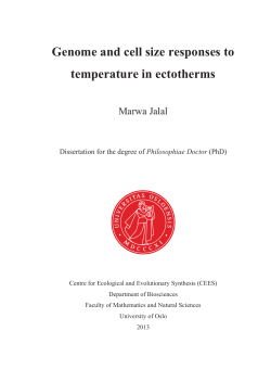 Genome and cell size responses to temperature in ectotherms