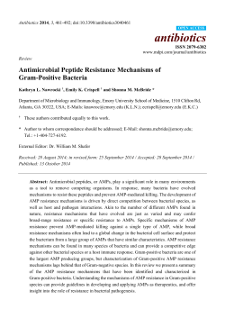 Antimicrobial Peptide Resistance Mechanisms of Gram