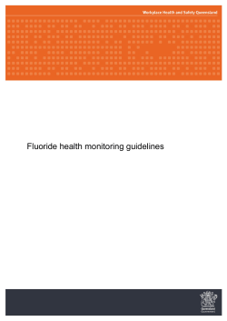 Fluoride health monitoring guidelines